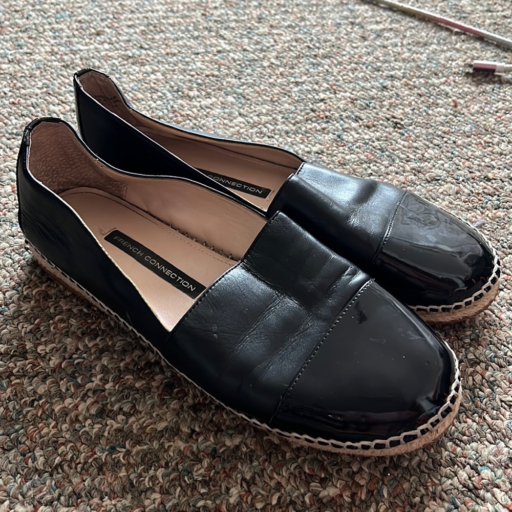 French Connection Shauna Flat Espadrille Black